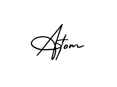 AmerikaSignatureDemo-Regular is a professional signature style that is perfect for those who want to add a touch of class to their signature. It is also a great choice for those who want to make their signature more unique. Get Atom name to fancy signature for free. Atom signature style 3 images and pictures png