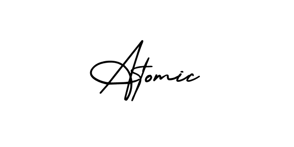 It looks lik you need a new signature style for name Atomic. Design unique handwritten (AmerikaSignatureDemo-Regular) signature with our free signature maker in just a few clicks. Atomic signature style 3 images and pictures png