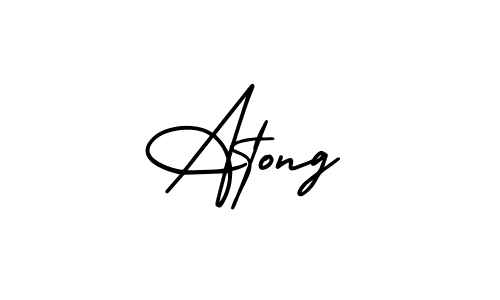 if you are searching for the best signature style for your name Atong. so please give up your signature search. here we have designed multiple signature styles  using AmerikaSignatureDemo-Regular. Atong signature style 3 images and pictures png