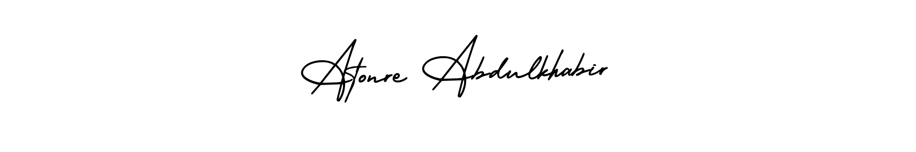 Make a beautiful signature design for name Atonre Abdulkhabir. Use this online signature maker to create a handwritten signature for free. Atonre Abdulkhabir signature style 3 images and pictures png