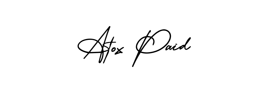 Design your own signature with our free online signature maker. With this signature software, you can create a handwritten (AmerikaSignatureDemo-Regular) signature for name Atox Paid. Atox Paid signature style 3 images and pictures png