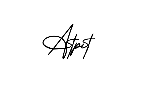 Make a beautiful signature design for name Atpit. With this signature (AmerikaSignatureDemo-Regular) style, you can create a handwritten signature for free. Atpit signature style 3 images and pictures png