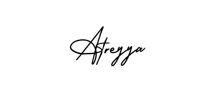 Atreyya stylish signature style. Best Handwritten Sign (AmerikaSignatureDemo-Regular) for my name. Handwritten Signature Collection Ideas for my name Atreyya. Atreyya signature style 3 images and pictures png