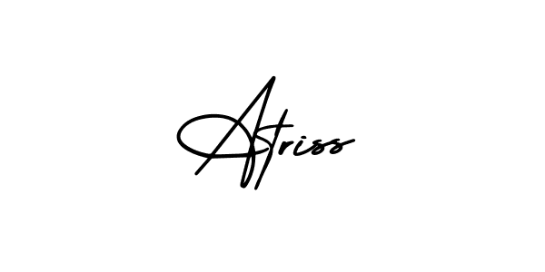 This is the best signature style for the Atriss name. Also you like these signature font (AmerikaSignatureDemo-Regular). Mix name signature. Atriss signature style 3 images and pictures png