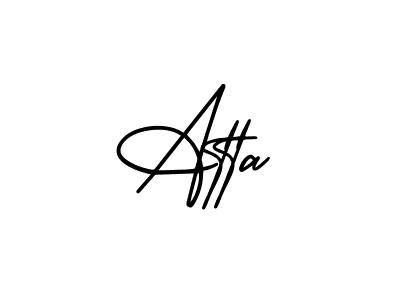 Also we have Atta name is the best signature style. Create professional handwritten signature collection using AmerikaSignatureDemo-Regular autograph style. Atta signature style 3 images and pictures png