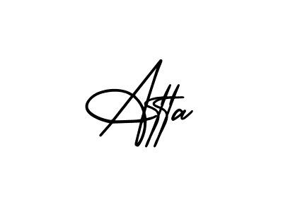 Create a beautiful signature design for name Atta. With this signature (AmerikaSignatureDemo-Regular) fonts, you can make a handwritten signature for free. Atta signature style 3 images and pictures png