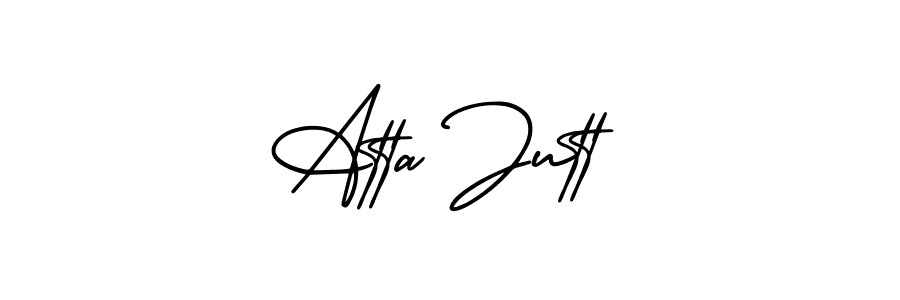 Atta Jutt stylish signature style. Best Handwritten Sign (AmerikaSignatureDemo-Regular) for my name. Handwritten Signature Collection Ideas for my name Atta Jutt. Atta Jutt signature style 3 images and pictures png