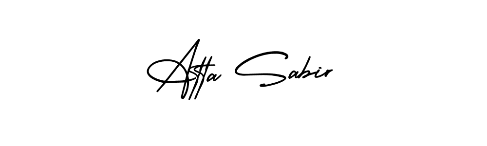 Design your own signature with our free online signature maker. With this signature software, you can create a handwritten (AmerikaSignatureDemo-Regular) signature for name Atta Sabir. Atta Sabir signature style 3 images and pictures png