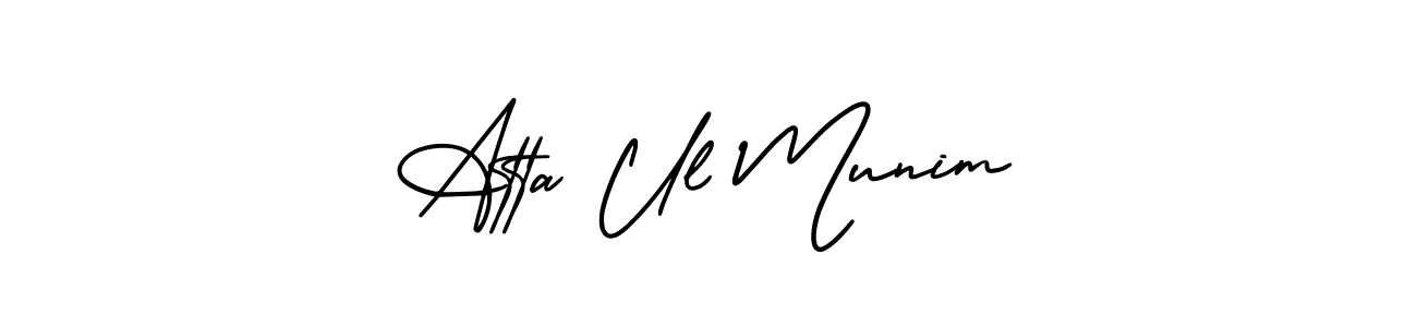 It looks lik you need a new signature style for name Atta Ul Munim. Design unique handwritten (AmerikaSignatureDemo-Regular) signature with our free signature maker in just a few clicks. Atta Ul Munim signature style 3 images and pictures png