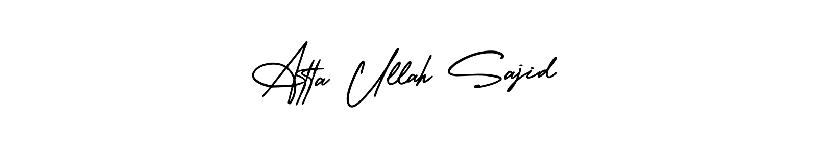 AmerikaSignatureDemo-Regular is a professional signature style that is perfect for those who want to add a touch of class to their signature. It is also a great choice for those who want to make their signature more unique. Get Atta Ullah Sajid name to fancy signature for free. Atta Ullah Sajid signature style 3 images and pictures png