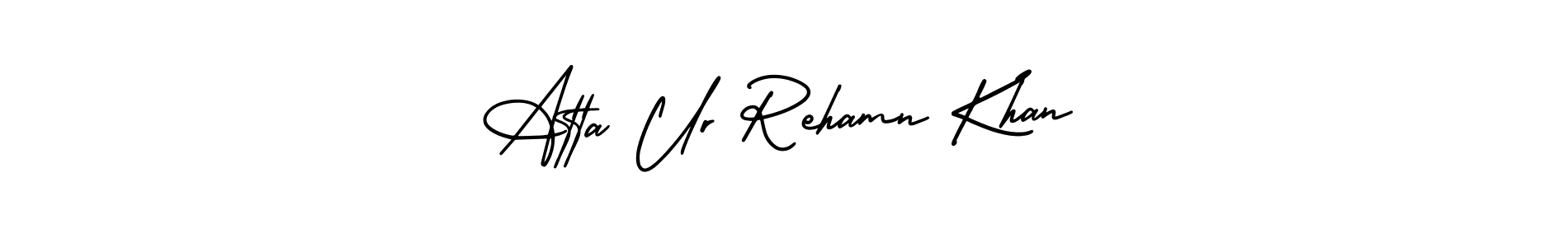 Also You can easily find your signature by using the search form. We will create Atta Ur Rehamn Khan name handwritten signature images for you free of cost using AmerikaSignatureDemo-Regular sign style. Atta Ur Rehamn Khan signature style 3 images and pictures png