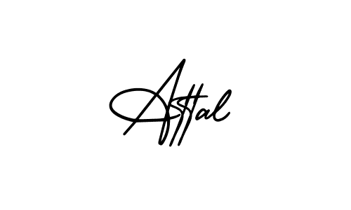 Create a beautiful signature design for name Attal. With this signature (AmerikaSignatureDemo-Regular) fonts, you can make a handwritten signature for free. Attal signature style 3 images and pictures png