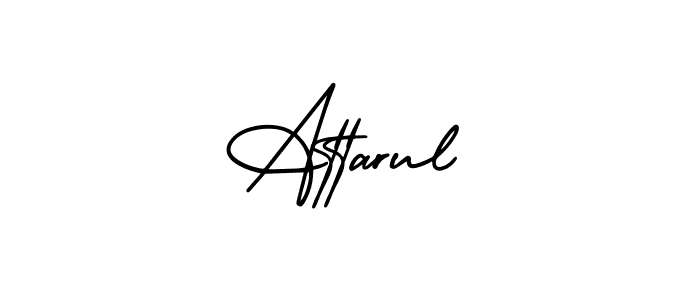 How to make Attarul name signature. Use AmerikaSignatureDemo-Regular style for creating short signs online. This is the latest handwritten sign. Attarul signature style 3 images and pictures png