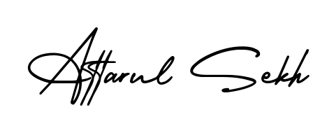 Make your name Attarul Sekh memorable on every contract using AmerikaSignatureDemo-Regular autograph style. Instant transparent background export available. Attarul Sekh signature style 3 images and pictures png