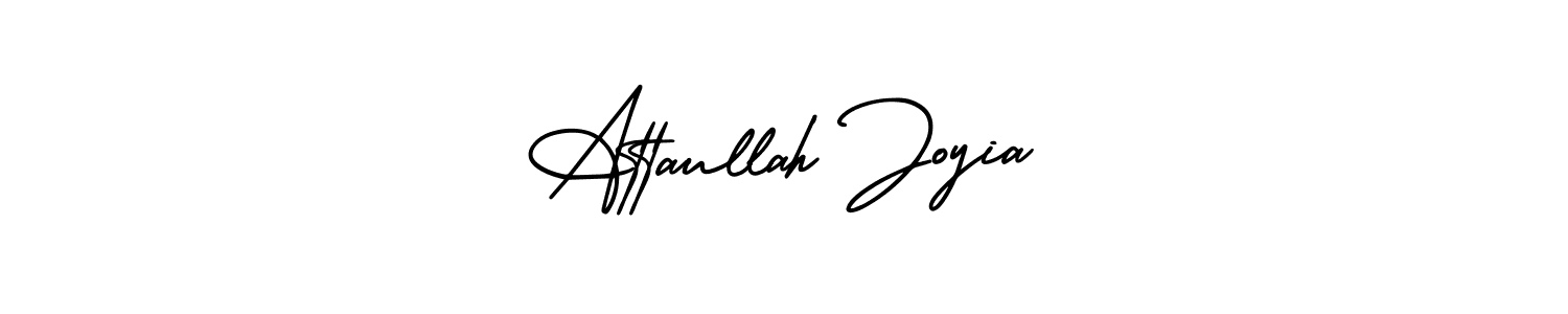 Make a beautiful signature design for name Attaullah Joyia. With this signature (AmerikaSignatureDemo-Regular) style, you can create a handwritten signature for free. Attaullah Joyia signature style 3 images and pictures png