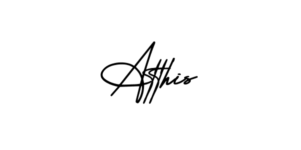 Create a beautiful signature design for name Atthis. With this signature (AmerikaSignatureDemo-Regular) fonts, you can make a handwritten signature for free. Atthis signature style 3 images and pictures png