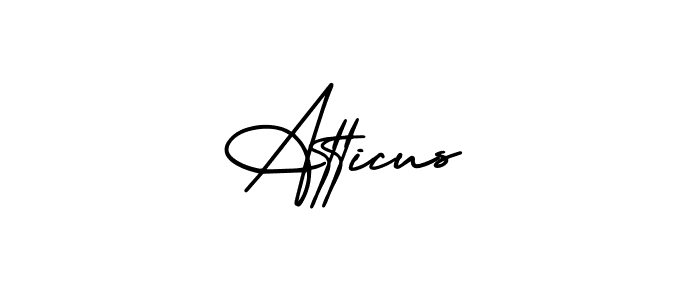 You should practise on your own different ways (AmerikaSignatureDemo-Regular) to write your name (Atticus) in signature. don't let someone else do it for you. Atticus signature style 3 images and pictures png