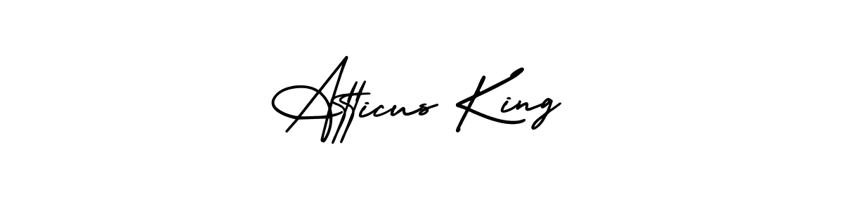 Make a short Atticus King signature style. Manage your documents anywhere anytime using AmerikaSignatureDemo-Regular. Create and add eSignatures, submit forms, share and send files easily. Atticus King signature style 3 images and pictures png