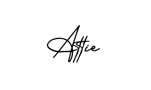 How to make Attie signature? AmerikaSignatureDemo-Regular is a professional autograph style. Create handwritten signature for Attie name. Attie signature style 3 images and pictures png