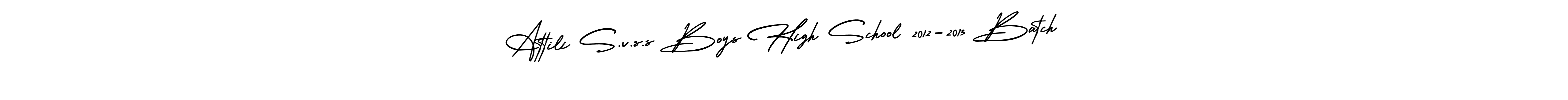 Create a beautiful signature design for name Attili S.v.s.s Boys High School 2012-2013 Batch. With this signature (AmerikaSignatureDemo-Regular) fonts, you can make a handwritten signature for free. Attili S.v.s.s Boys High School 2012-2013 Batch signature style 3 images and pictures png