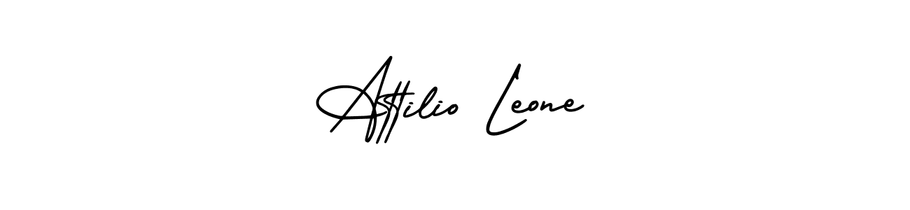 It looks lik you need a new signature style for name Attilio Leone. Design unique handwritten (AmerikaSignatureDemo-Regular) signature with our free signature maker in just a few clicks. Attilio Leone signature style 3 images and pictures png