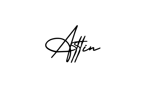 The best way (AmerikaSignatureDemo-Regular) to make a short signature is to pick only two or three words in your name. The name Attin include a total of six letters. For converting this name. Attin signature style 3 images and pictures png