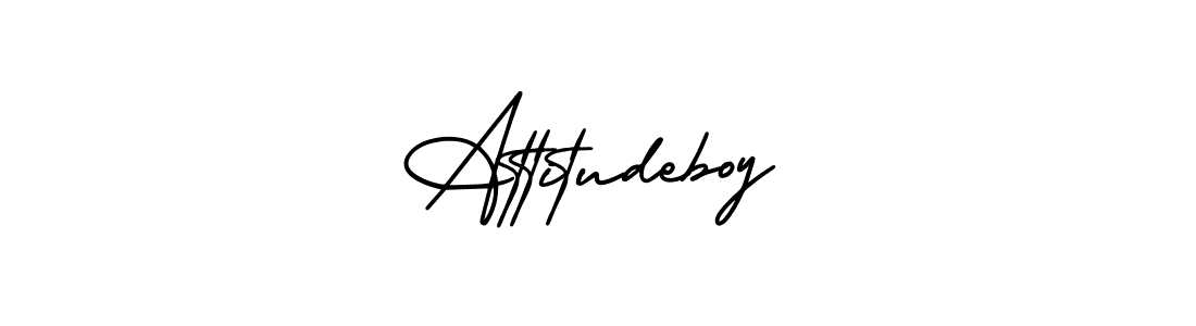 How to Draw Attitudeboy signature style? AmerikaSignatureDemo-Regular is a latest design signature styles for name Attitudeboy. Attitudeboy signature style 3 images and pictures png