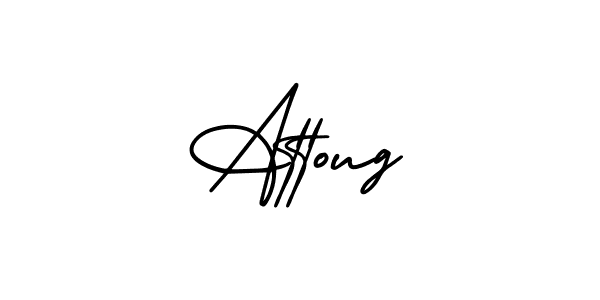 if you are searching for the best signature style for your name Attoug. so please give up your signature search. here we have designed multiple signature styles  using AmerikaSignatureDemo-Regular. Attoug signature style 3 images and pictures png