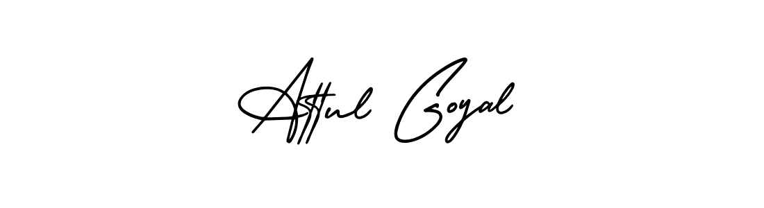 Make a beautiful signature design for name Attul Goyal. With this signature (AmerikaSignatureDemo-Regular) style, you can create a handwritten signature for free. Attul Goyal signature style 3 images and pictures png