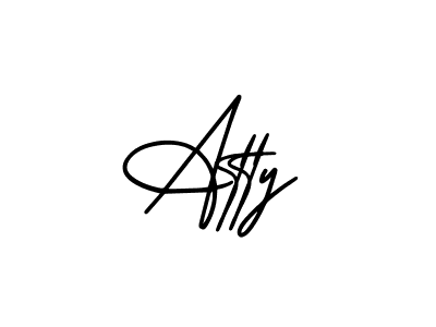 Atty stylish signature style. Best Handwritten Sign (AmerikaSignatureDemo-Regular) for my name. Handwritten Signature Collection Ideas for my name Atty. Atty signature style 3 images and pictures png