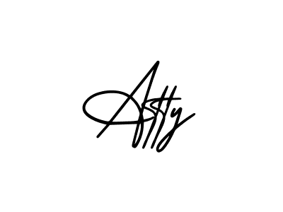 Atty stylish signature style. Best Handwritten Sign (AmerikaSignatureDemo-Regular) for my name. Handwritten Signature Collection Ideas for my name Atty. Atty signature style 3 images and pictures png