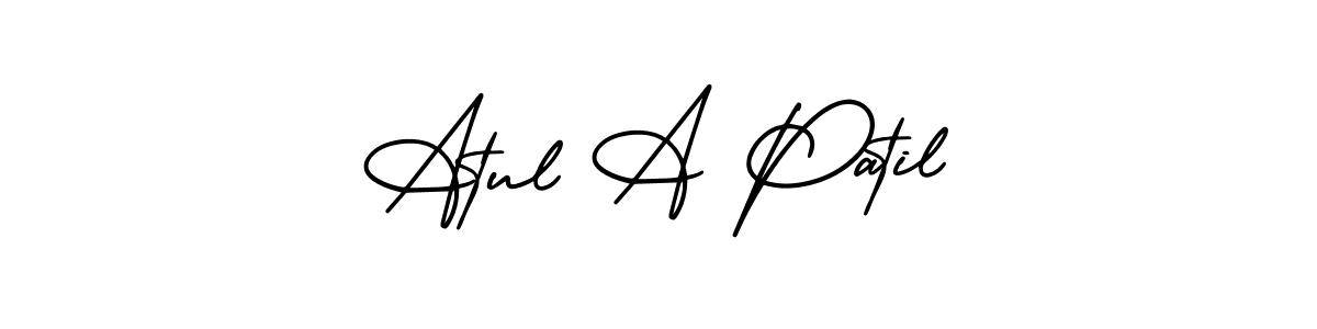 Make a beautiful signature design for name Atul A Patil. With this signature (AmerikaSignatureDemo-Regular) style, you can create a handwritten signature for free. Atul A Patil signature style 3 images and pictures png