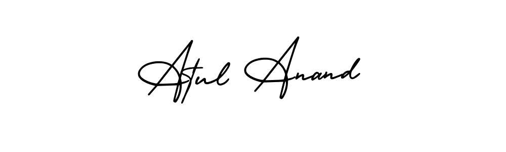 How to Draw Atul Anand signature style? AmerikaSignatureDemo-Regular is a latest design signature styles for name Atul Anand. Atul Anand signature style 3 images and pictures png