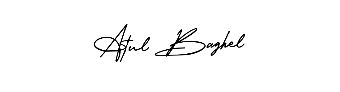 Use a signature maker to create a handwritten signature online. With this signature software, you can design (AmerikaSignatureDemo-Regular) your own signature for name Atul Baghel. Atul Baghel signature style 3 images and pictures png