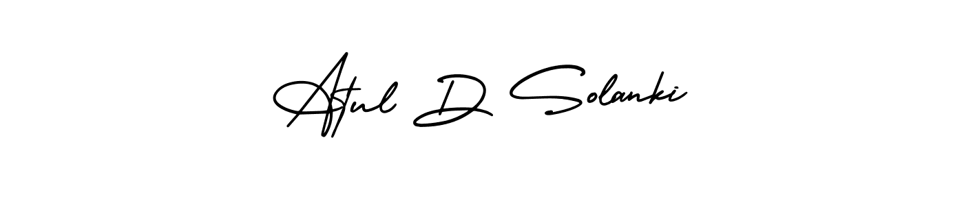 Make a short Atul D Solanki signature style. Manage your documents anywhere anytime using AmerikaSignatureDemo-Regular. Create and add eSignatures, submit forms, share and send files easily. Atul D Solanki signature style 3 images and pictures png
