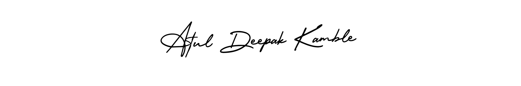 Also You can easily find your signature by using the search form. We will create Atul Deepak Kamble name handwritten signature images for you free of cost using AmerikaSignatureDemo-Regular sign style. Atul Deepak Kamble signature style 3 images and pictures png