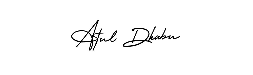 if you are searching for the best signature style for your name Atul Dhabu. so please give up your signature search. here we have designed multiple signature styles  using AmerikaSignatureDemo-Regular. Atul Dhabu signature style 3 images and pictures png