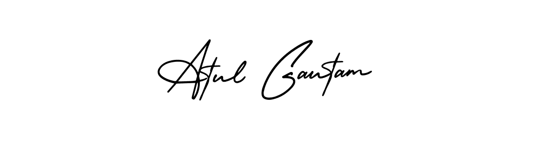 How to Draw Atul Gautam signature style? AmerikaSignatureDemo-Regular is a latest design signature styles for name Atul Gautam. Atul Gautam signature style 3 images and pictures png