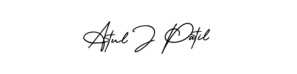 How to make Atul J Patil name signature. Use AmerikaSignatureDemo-Regular style for creating short signs online. This is the latest handwritten sign. Atul J Patil signature style 3 images and pictures png