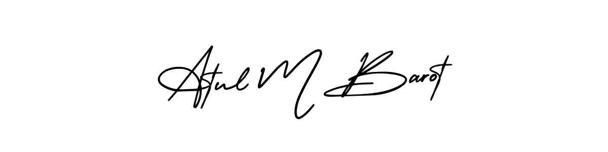 How to make Atul M Barot signature? AmerikaSignatureDemo-Regular is a professional autograph style. Create handwritten signature for Atul M Barot name. Atul M Barot signature style 3 images and pictures png