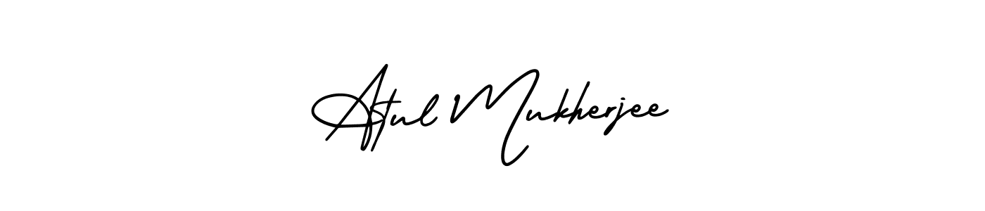 This is the best signature style for the Atul Mukherjee name. Also you like these signature font (AmerikaSignatureDemo-Regular). Mix name signature. Atul Mukherjee signature style 3 images and pictures png