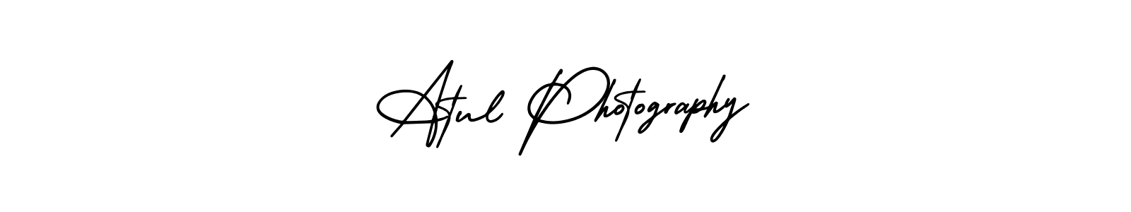 The best way (AmerikaSignatureDemo-Regular) to make a short signature is to pick only two or three words in your name. The name Atul Photography include a total of six letters. For converting this name. Atul Photography signature style 3 images and pictures png