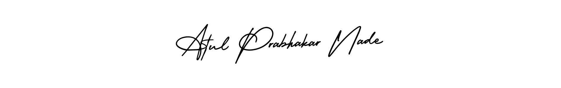 How to make Atul Prabhakar Nade signature? AmerikaSignatureDemo-Regular is a professional autograph style. Create handwritten signature for Atul Prabhakar Nade name. Atul Prabhakar Nade signature style 3 images and pictures png