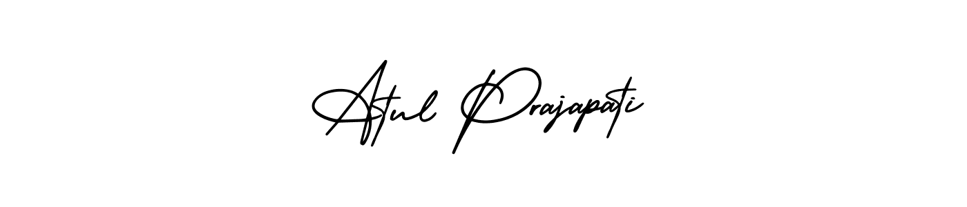 This is the best signature style for the Atul Prajapati name. Also you like these signature font (AmerikaSignatureDemo-Regular). Mix name signature. Atul Prajapati signature style 3 images and pictures png