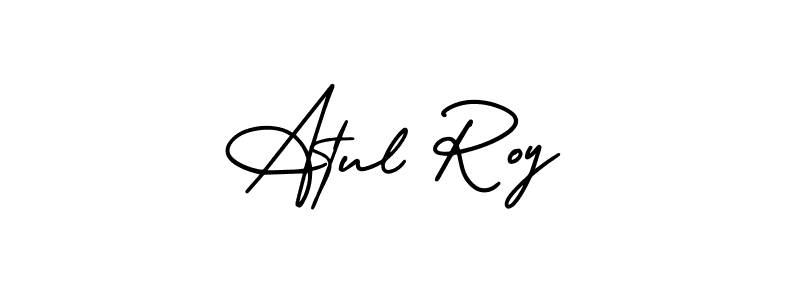 Use a signature maker to create a handwritten signature online. With this signature software, you can design (AmerikaSignatureDemo-Regular) your own signature for name Atul Roy. Atul Roy signature style 3 images and pictures png