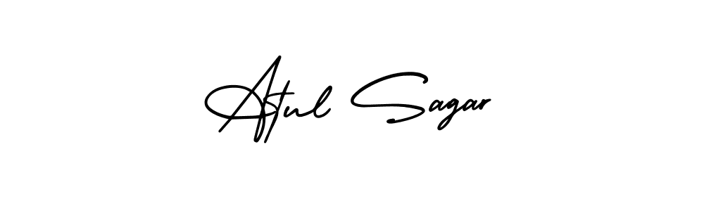 Make a short Atul Sagar signature style. Manage your documents anywhere anytime using AmerikaSignatureDemo-Regular. Create and add eSignatures, submit forms, share and send files easily. Atul Sagar signature style 3 images and pictures png