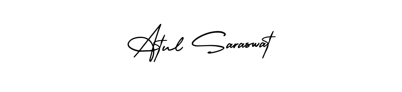Make a beautiful signature design for name Atul Saraswat. With this signature (AmerikaSignatureDemo-Regular) style, you can create a handwritten signature for free. Atul Saraswat signature style 3 images and pictures png
