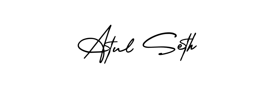 Also You can easily find your signature by using the search form. We will create Atul Seth name handwritten signature images for you free of cost using AmerikaSignatureDemo-Regular sign style. Atul Seth signature style 3 images and pictures png