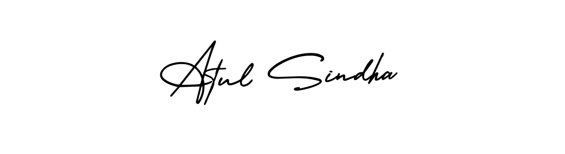 You should practise on your own different ways (AmerikaSignatureDemo-Regular) to write your name (Atul Sindha) in signature. don't let someone else do it for you. Atul Sindha signature style 3 images and pictures png