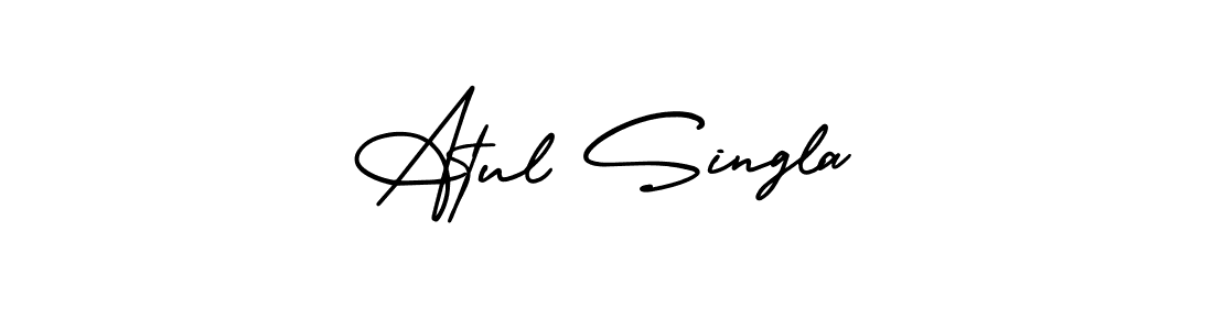 It looks lik you need a new signature style for name Atul Singla. Design unique handwritten (AmerikaSignatureDemo-Regular) signature with our free signature maker in just a few clicks. Atul Singla signature style 3 images and pictures png